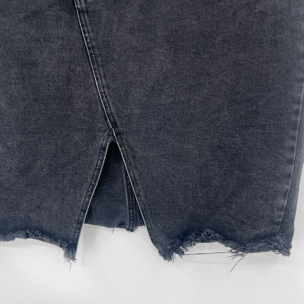 Old Navy Charcoal Washed Denim Midi Skirt - Picture 4 of 9